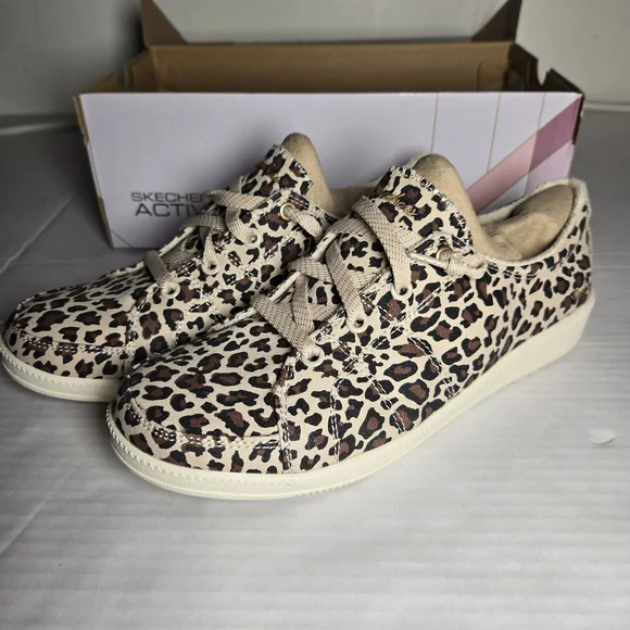BNIB Skechers Active Womens 9 Leopard Cheetah Sneakers Cool Foam Comfort Nwt - Picture 1 of 4